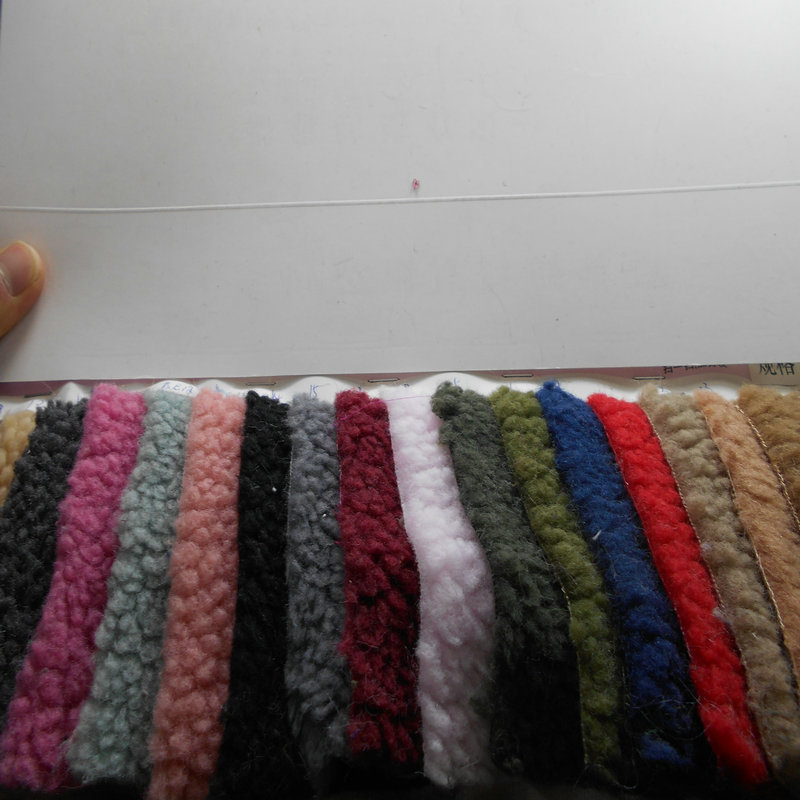 现货供应颗粒羊羔毛涤纶晴纶羊羔绒 850g加厚羊羔绒秋冬时装面料