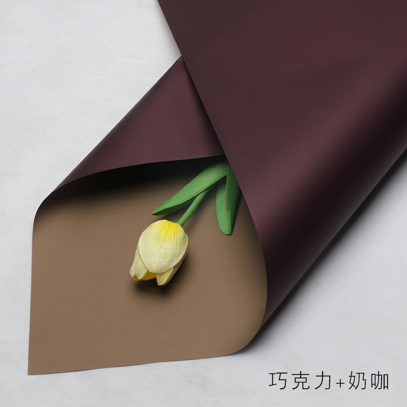 Huaxi Color sólido de doble cara Papel Ouya Material de embalaje de flores al por mayor Floristería Paquete de flores Material de flores Papel de embalaje de ramo