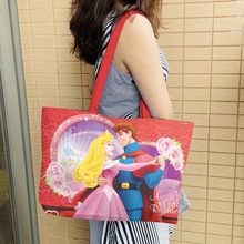 樂園系列公主與王子辛德瑞拉周邊pu皮單肩包媽咪包電腦包購物袋