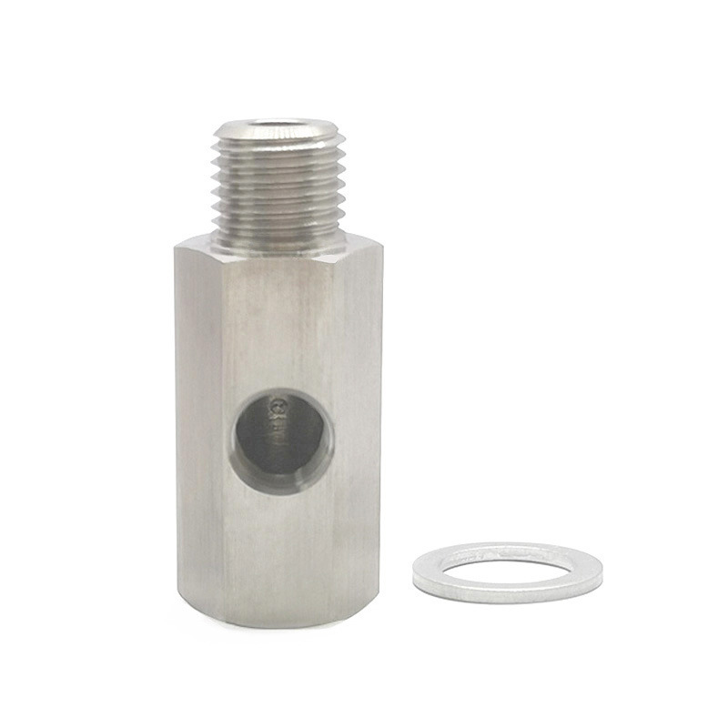 Coche modificado M14X1.5 rpm 1/8NPT orificio lateral tubo de suministro de combustible turboalimentado conector del medidor de presión de combustible T