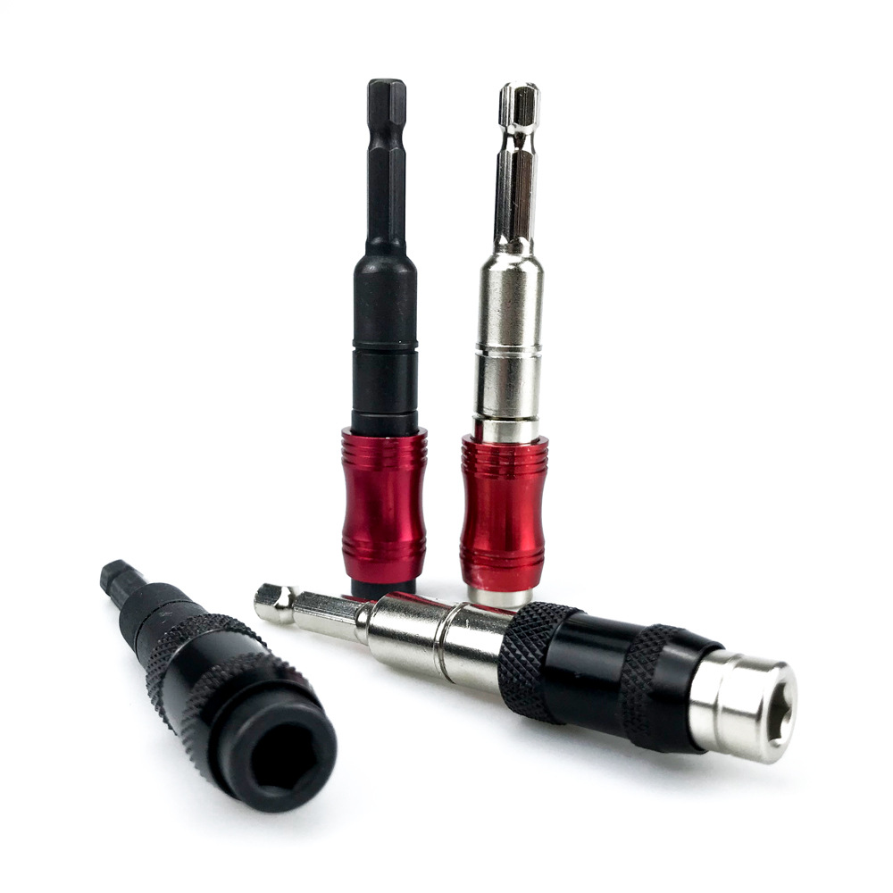 多角度批头延长杆 转接头强磁电动起子六角柄6.35mm快脱自锁接杆