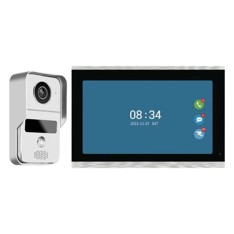 Wifi timbre de vídeo inteligente de 10 pulgadas de pantalla táctil IP graffiti inteligente tuya APP teléfono móvil de control de vídeo completo