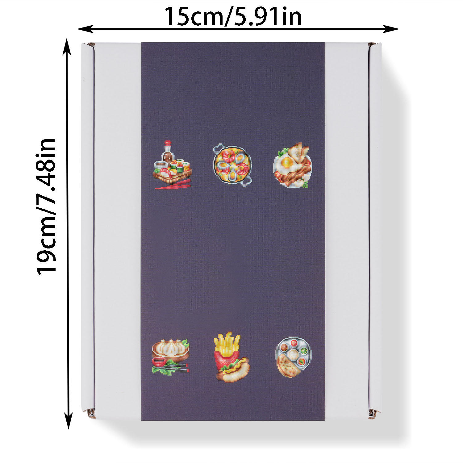 Diamante transfronterizo 5D pintado 5 * 7 pulgadas sin marco comida tradicional hamburguesa patatas fritas bebidas frutas independientes estaciones calientes