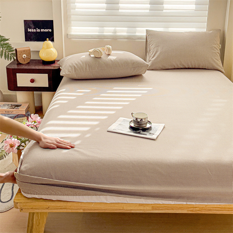 2025 nueva funda de cama de tela gruesa vieja de algodón de una sola pieza 100 funda de cama impresa de algodón para niños funda protectora de colchón individual 2