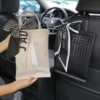 Новая автомобильная коробка бумажных полотенец тканая кожаная автомобильная подвесная коробка для перекачки многофункциональный DIY автомобильные предметы интерьера