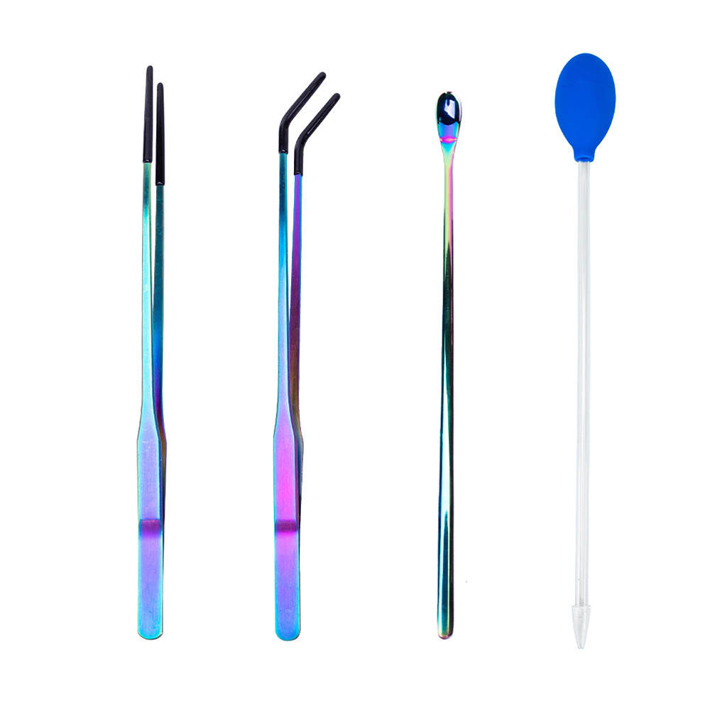 포장된 먹이 핀셋 4개(다채로운)