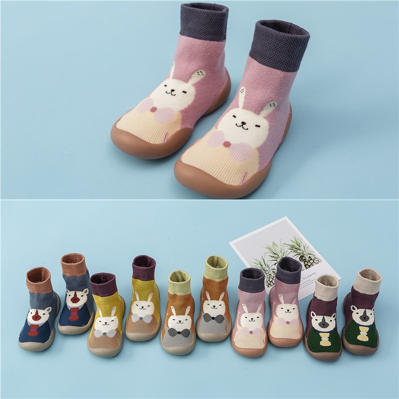 Invierno Terry calcetines de Bebé Zapatos calcetines inferiores suaves zapatos para caminar zapatos lindo bebé de punto Niño Zapatos al por mayor