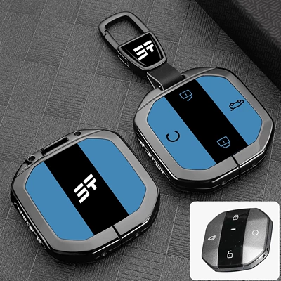 2025 Jietu Free Rider Key Static Rod/Key Bag - exclusively-for-jietu-bright-gun-whiteblue-metal-buckle