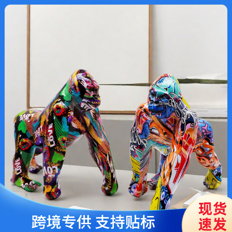 Modern Simple Gorilla Ornaments Living Room Home Resin Crafts Model Room New Decoration Decoration Supplies