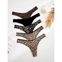 T 30835 Leopard print ice silk thong ���Ʊ�˿���ֿ�羳