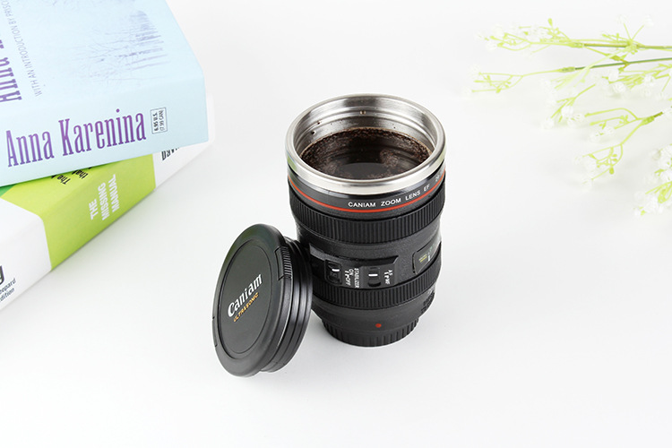 厂家定制定做可印LOGO二代加内胆EF24-105创意单反相机镜头水杯子