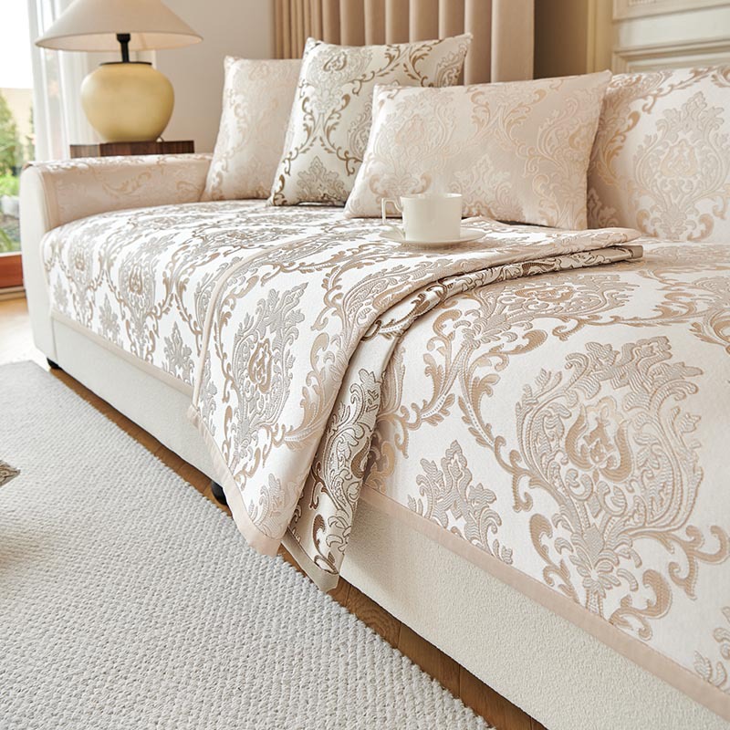 Housse de canapé élastique style romantique français moderne_voghion.com