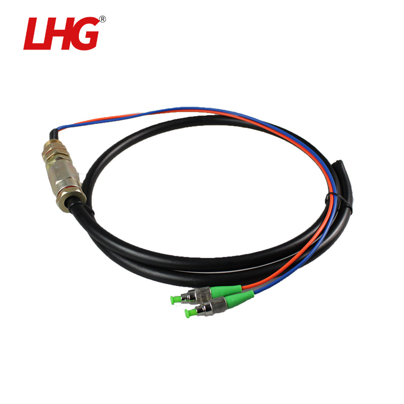 LHG 单模防水尾缆铠装光纤电信级尾纤2芯单模含防水头 FC/FC-APC