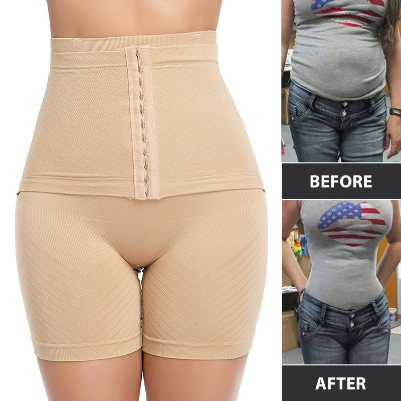 Cintura alta vientre que forma los pantalones de las mujeres postparto cintura corsé cadera levantando cuerpo que forma los pantalones sin costuras más tamaño boxeador corsé apretado cuerpo que forma la ropa
