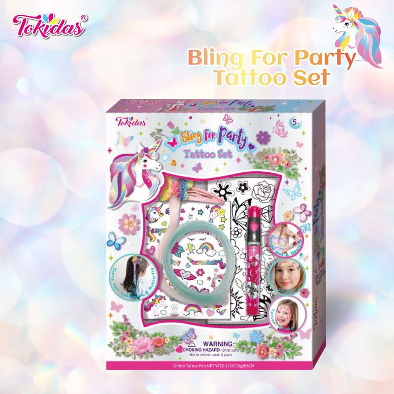 Children's easy-to-wash tattoo stickers wig cartoon pattern stickers Princess jewelry jewelry box toy girl treasure box