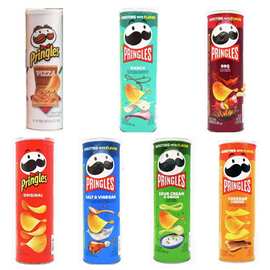 美国进口Pringles品客薯片158g大罐洋葱芝士酸奶烧烤盐醋薯片批发