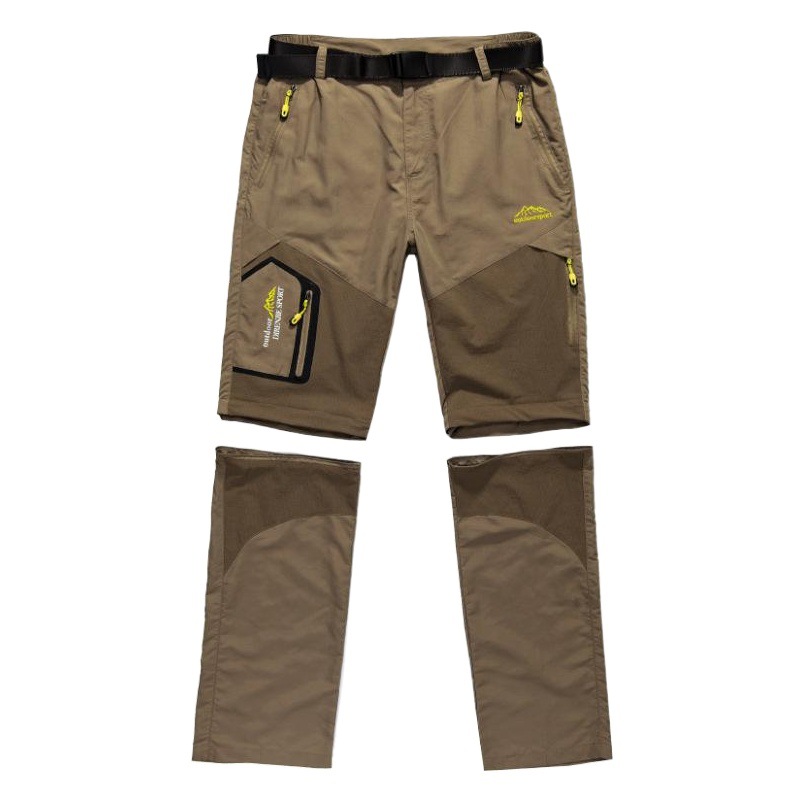 Pantalones de secado rápido al aire libre de verano Pantalones de secado rápido desmontables de dos piezas para hombres pantalones de alpinismo pantalones delgados transpirables pantalones cortos para hombres 5817