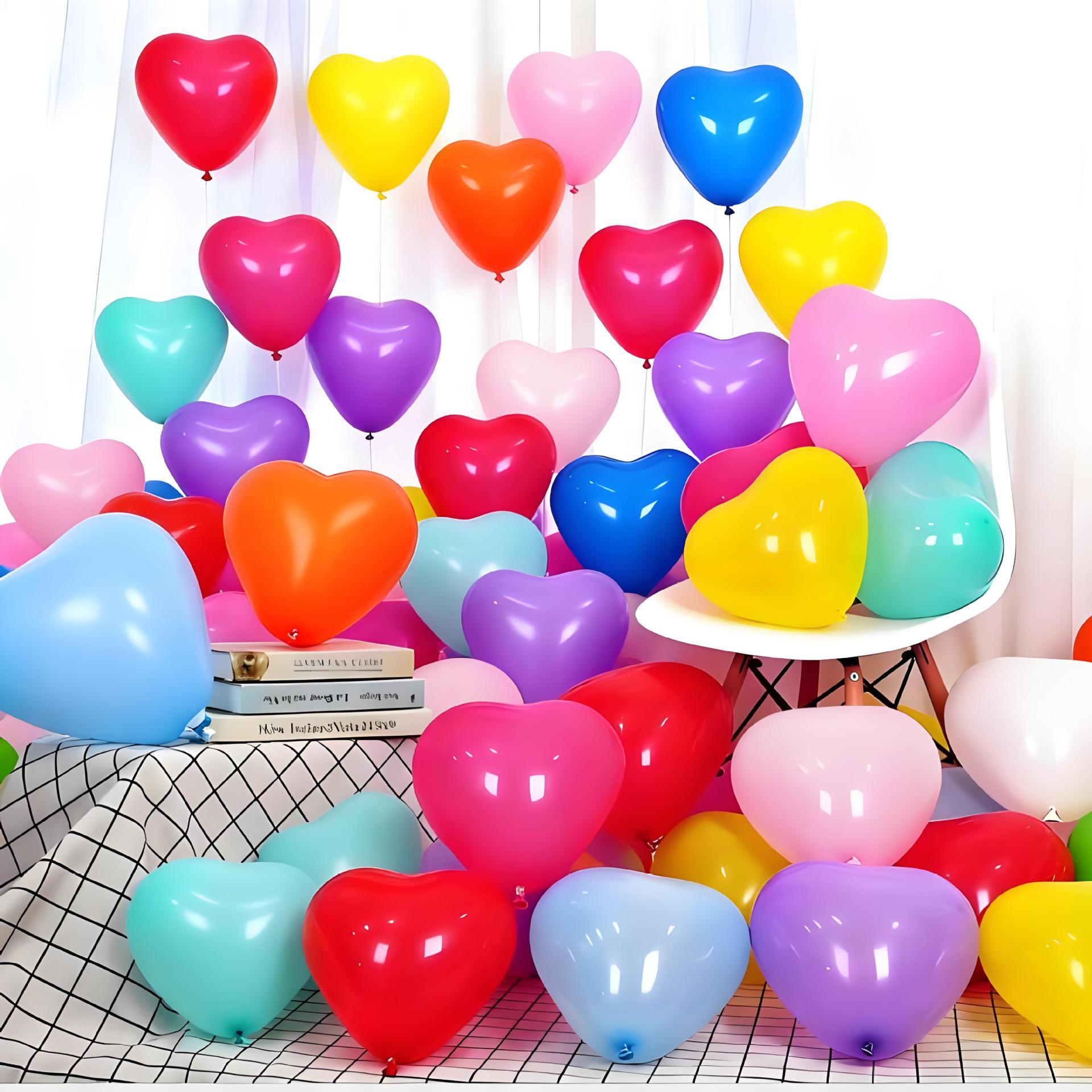 2.2g Matt Macaron Love Balloon Heart Balloon Impresión Decoración de la casa de boda Set de globos de boda