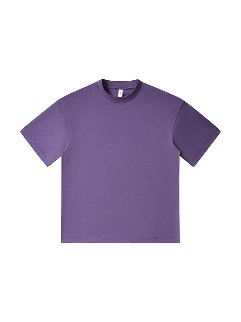 240G peso pesado poliéster de color sólido amoníaco elástico tamaño estadounidense comercio exterior transfronterizo camiseta de manga corta camiseta de marcas de moda personalizada