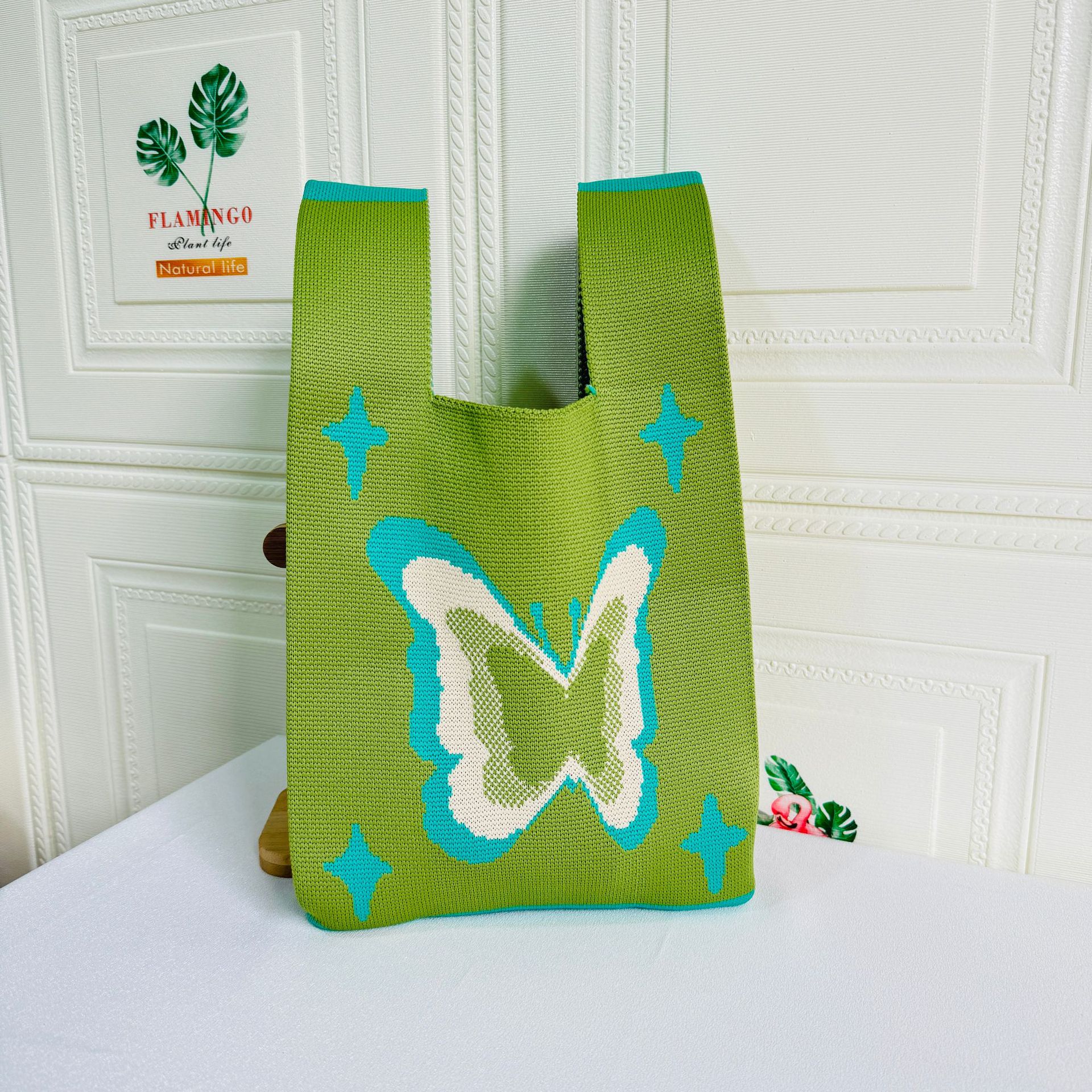 2024 Spring Korean Minimalist Design Small Square Bag, Versatile Large Capacity Shoulder Bag, Butterfly Weaving Bag, Commute Storage Bag