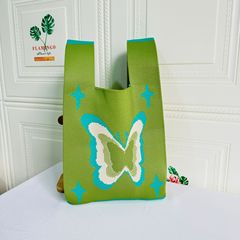 2024 Spring Korean Minimalist Design Small Square Bag, Versatile Large Capacity Shoulder Bag, Butterfly Weaving Bag, Commute Storage Bag