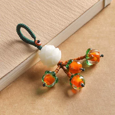 Lotus Peace Buddha Good Luck Pendant New Car Bodhi Car Ornament Boxwood Rear Pendant (Car hanging) - lotus-keychain