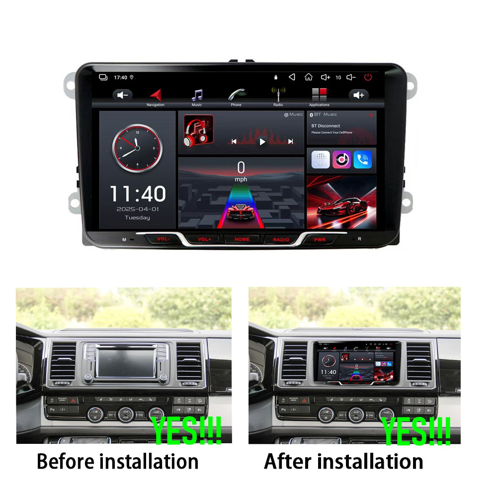 Cross-Border Applicable 9inch Volkswagen T5 Multivan 15-19 Carplay Navigation Reversing Image All-In-One Machine