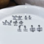 超闪质感新款式316l耳钉
