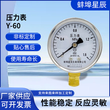径向 水压气压油压液压  真空负压 标准M14*1.5  Y60 普通压力表