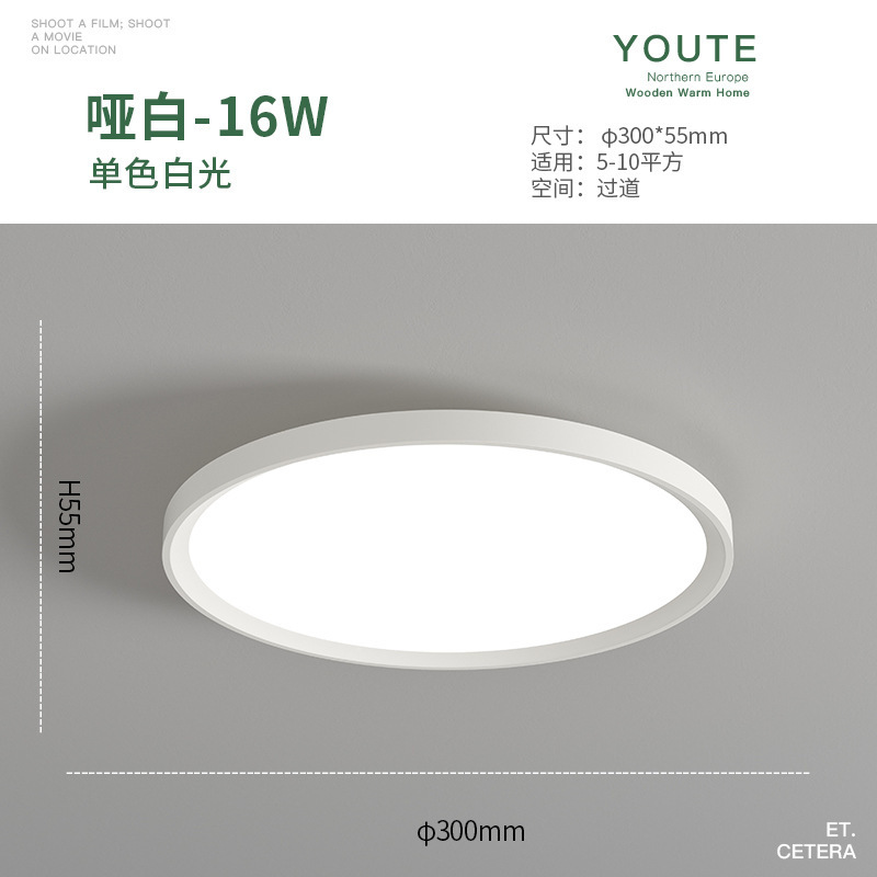 超薄三防ベランダ天井灯円形防水トイレ浴室キッチン寝室部屋灯通路廊下灯|undefined
