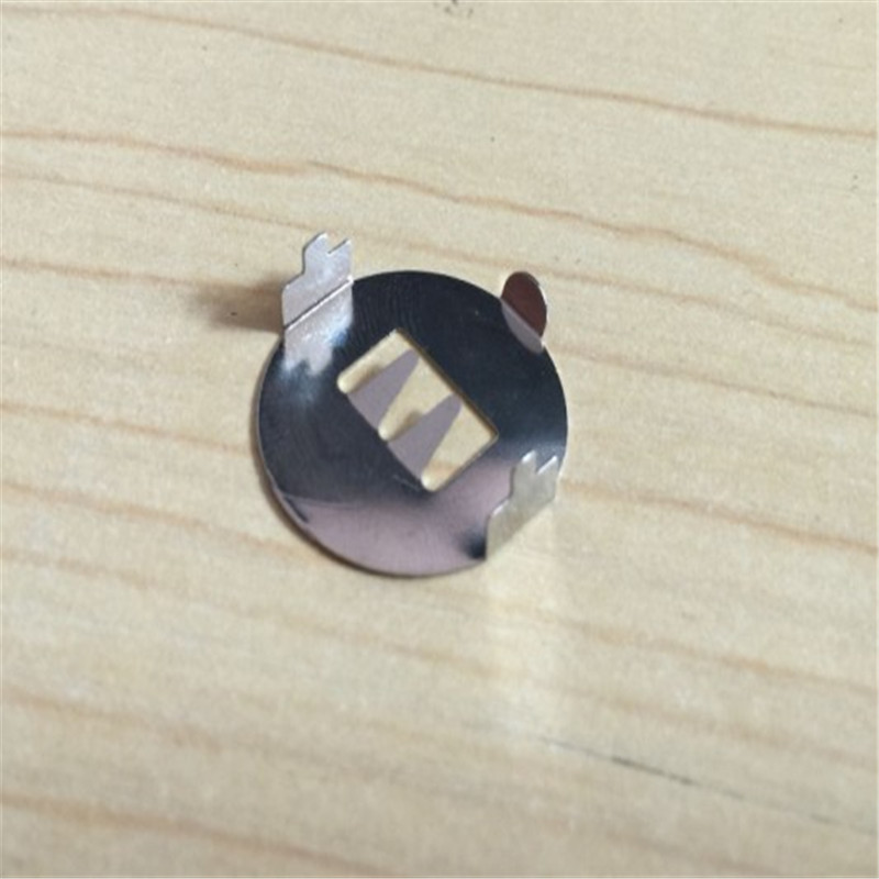 2.0MM宽小插脚电池扣 2032电池片 CR2032锰钢电池夹