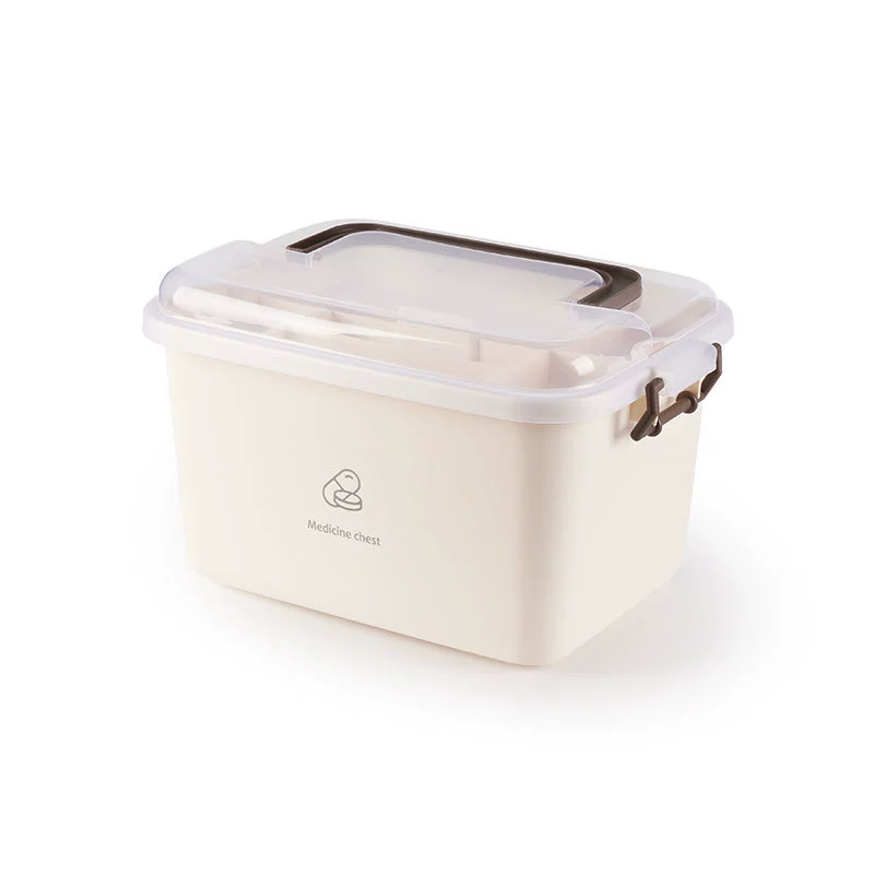 Cream handheld capacious storage box