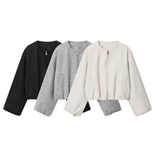 跨境欧美女装速卖通爆款时尚休闲软质飞行员夹克外套