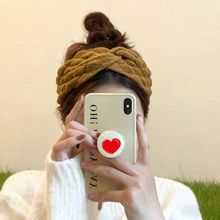 2025韩国秋冬新款毛线打结发箍针织复古麻花发卡潮流时尚女式头箍