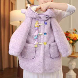 女童外套冬装2025新款韩版洋气休闲保暖加厚中大儿童加绒加厚上衣