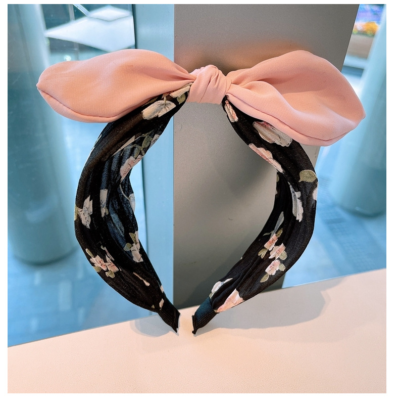 Simple Big Bow Fabric Wide Headband display picture 9
