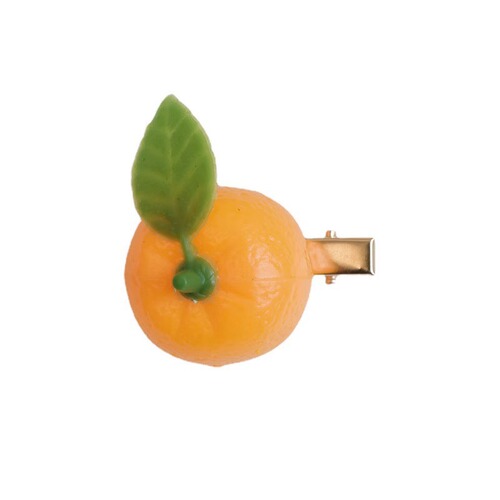 Fun and quirky simulation strawberry orange hair clip side bangs hairpin split hair duckbill hair clip head accessory 3D