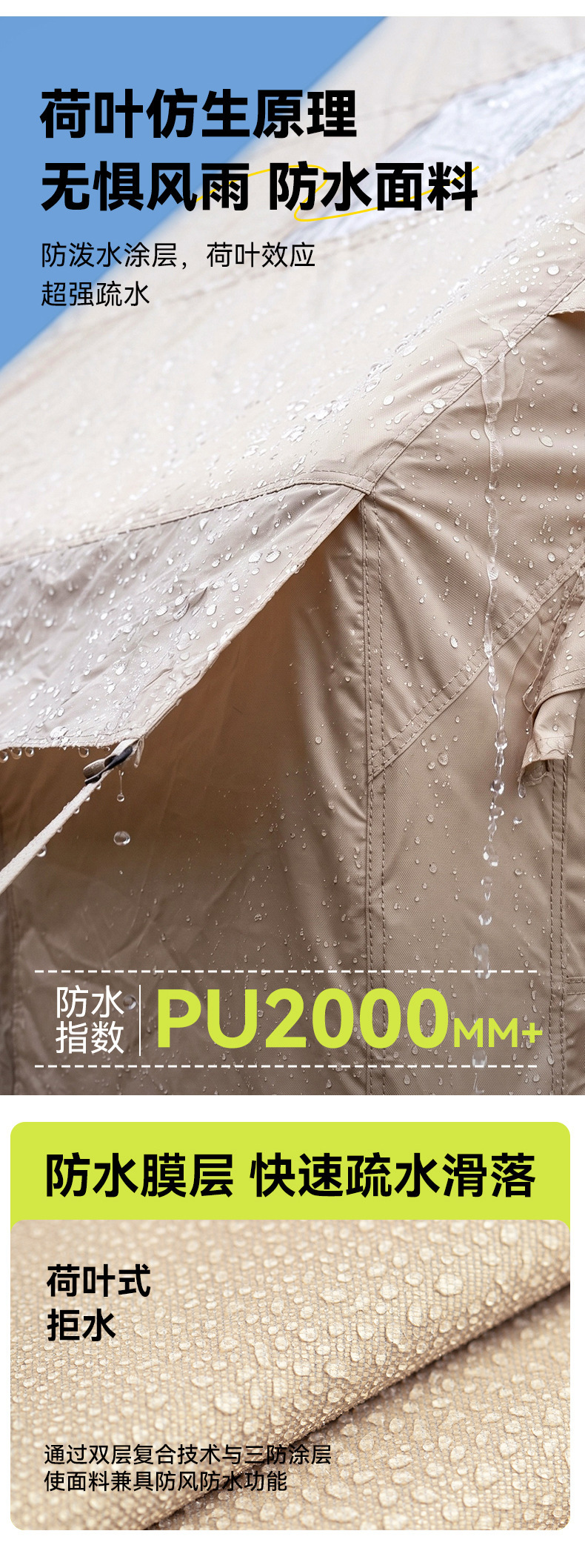 Outdoor large-space inflatable tent, automatic quick setup, pyramid-shaped inflatable tent, special model for travel and camping