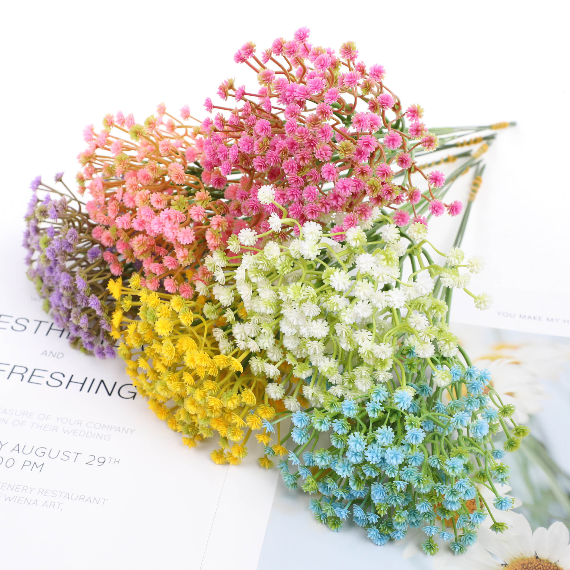 Simulated gypsophila fake bouquet wedding home hotel hand-held…