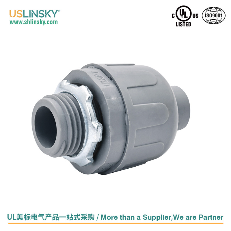 UL认证美标生产厂家供应1/2英寸美标塑胶软管直接头3/4英寸PP601