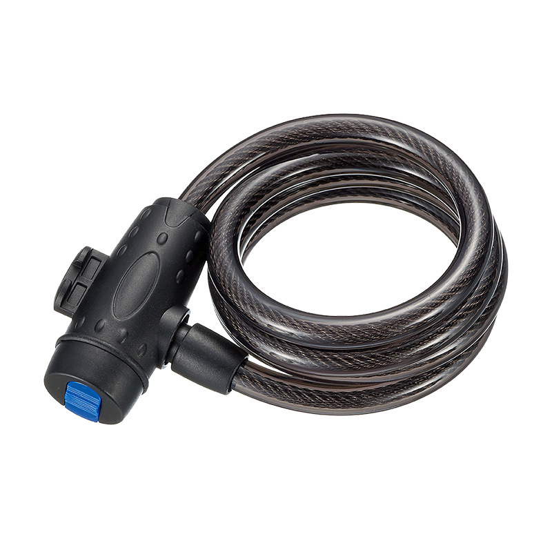 Cerradura de bicicleta bicicleta de montaña portátil para montar alargada llave gruesa cerradura de alambre de acero cerradura de cable de acero antirrobo de seguridad para vehículos de carretera