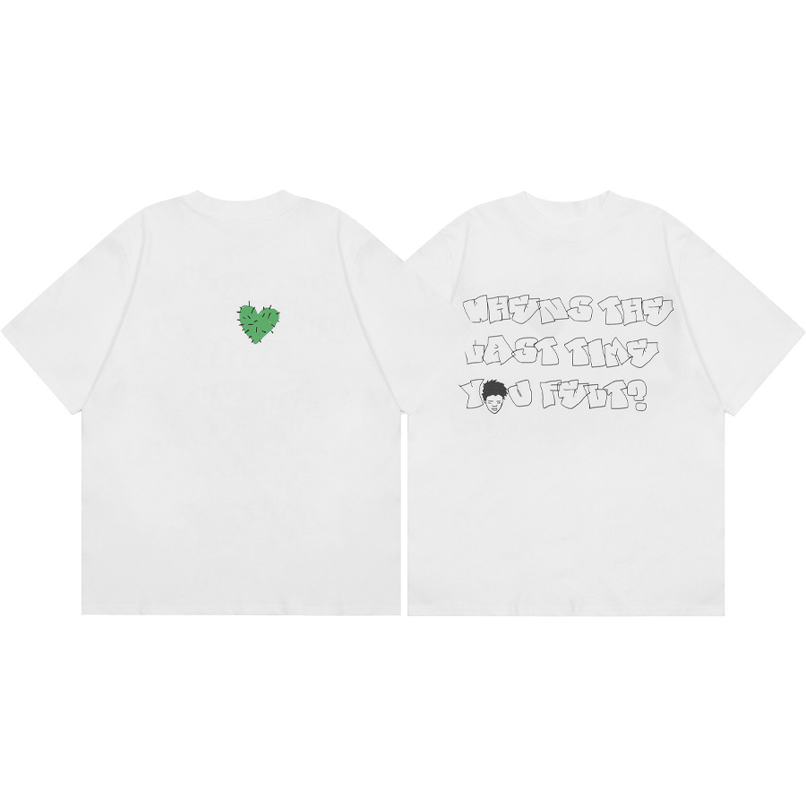 Diferencia de moneda del mercado ASSC CLUB fujiwaro Lightning serie impresa camiseta suelta de manga corta para hombres y mujeres