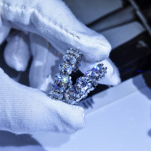 ins European and American luxury princess assured row ring imitation moissanite bright super flash heart-shaped oval open ring