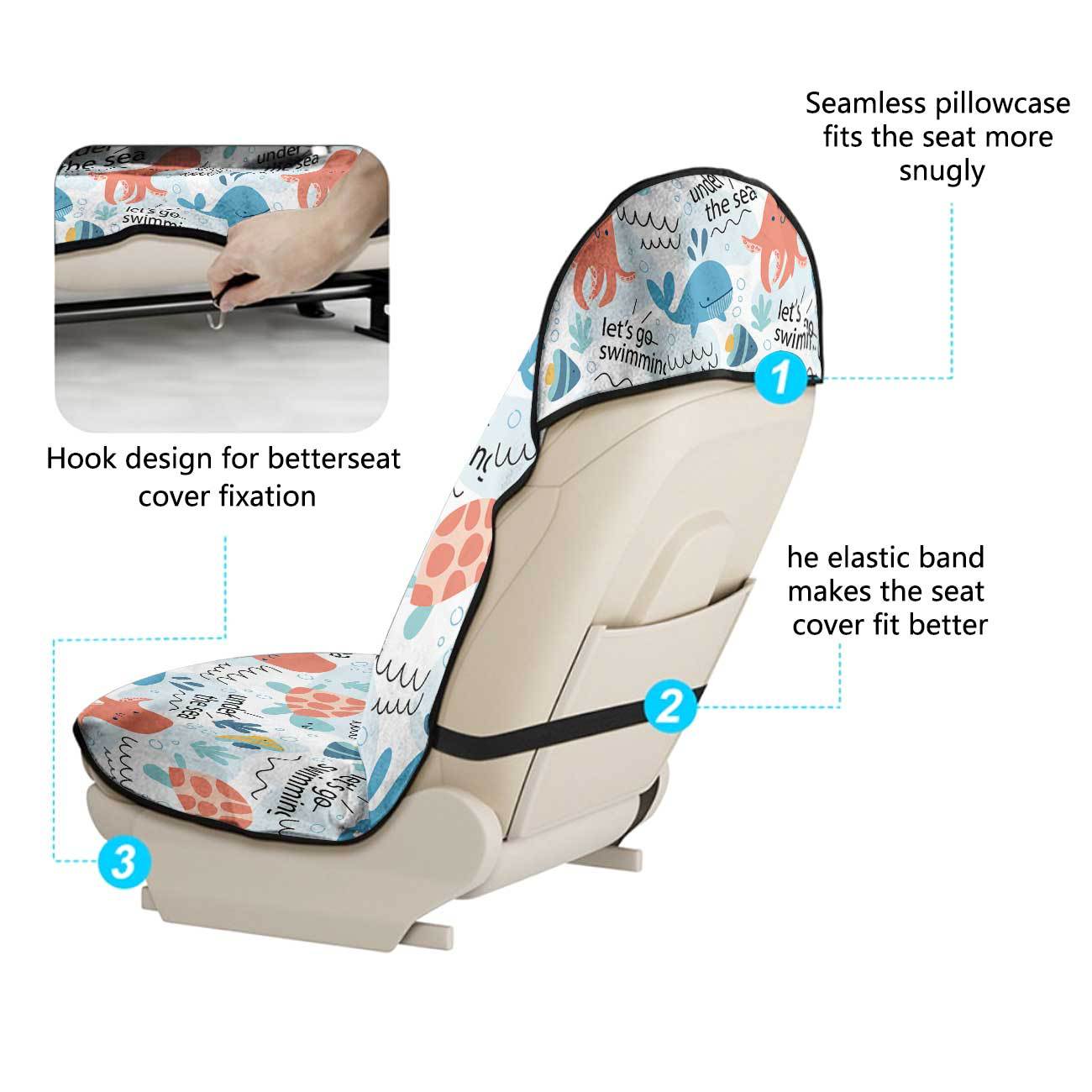 Marine seat towel cover front seat protector suitable for gym and exercise, universal for all seasons and car use