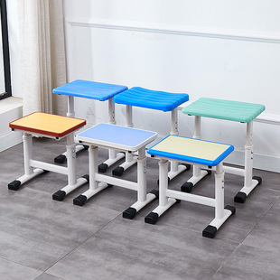 Primary School Students' Writing Chair Liftable Wooden Plastic Student Stool Home Learning Square Stool School Children Learning Stool