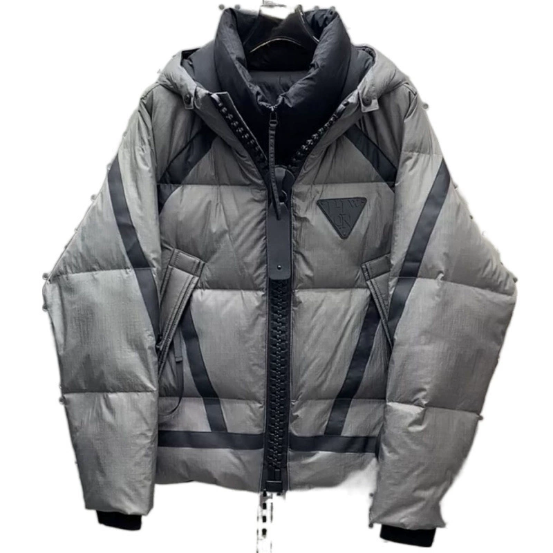 Winter fashionable down jacket, set with zipper