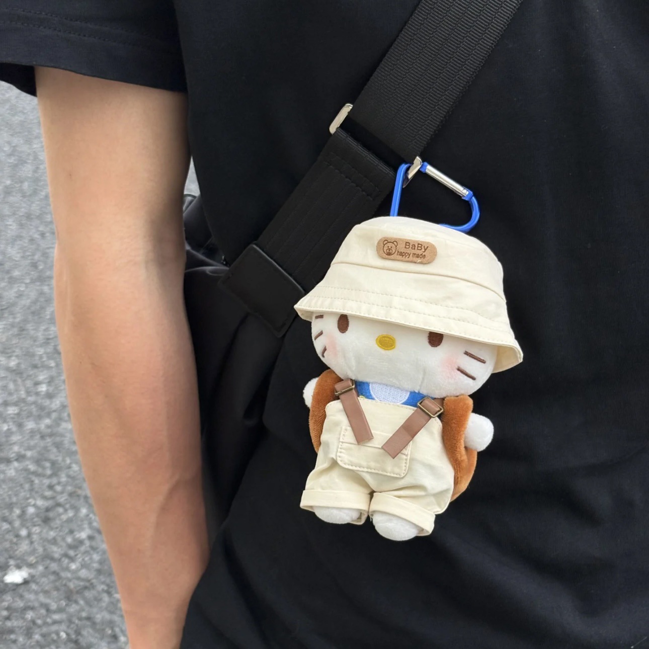 Genuino clásico KT Hello Kitty mochila bolso colgante dibujos animados lindo hellokitty llavero muñeca de felpa mujer