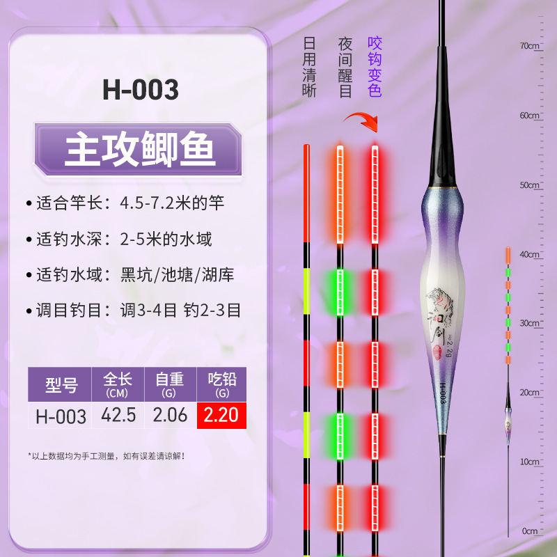 高感度バイトフック、防風、耐水、昼夜両用誘導電子ホイストフローティングフィッシュフロート、夜光フロート|undefined