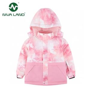 Nweiland genuine goods Winter Girl's Cotton Ski Suit Weatherproof Thickened Jacket for Children