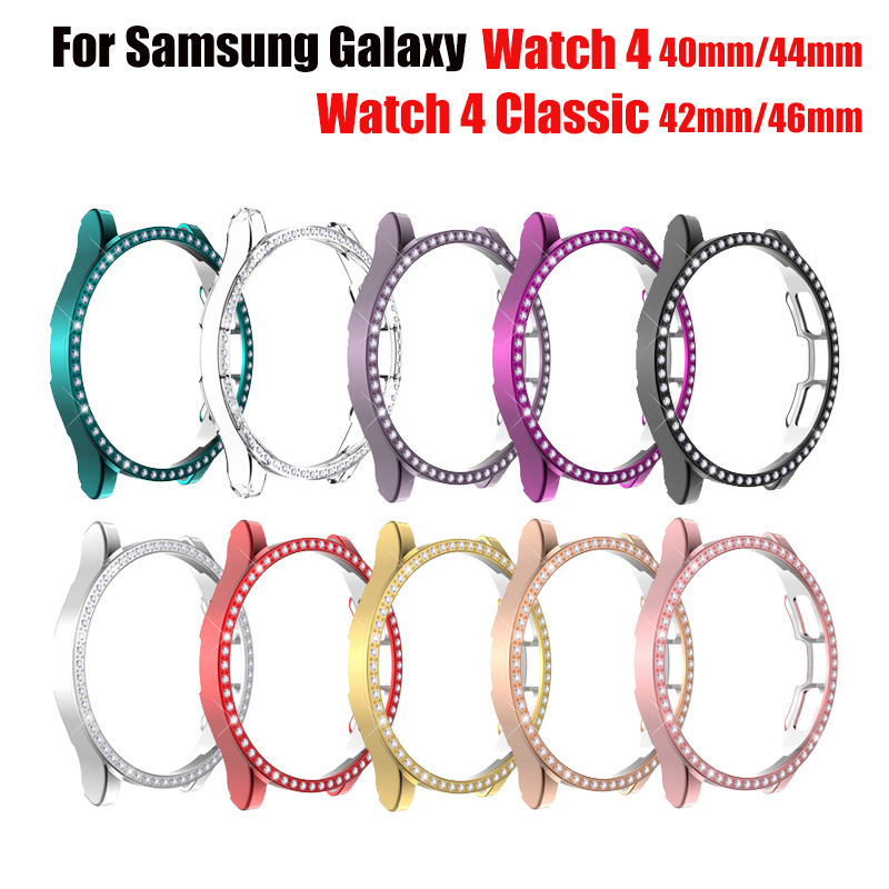 Suitable for Samsung Galaxy Watch4 Protective Case Watch4 Classic Fashion Single Row Diamond Case